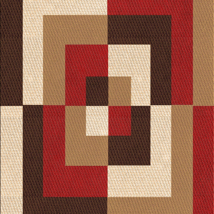 Patterned Brown Sand Brown Rug, pat1798org