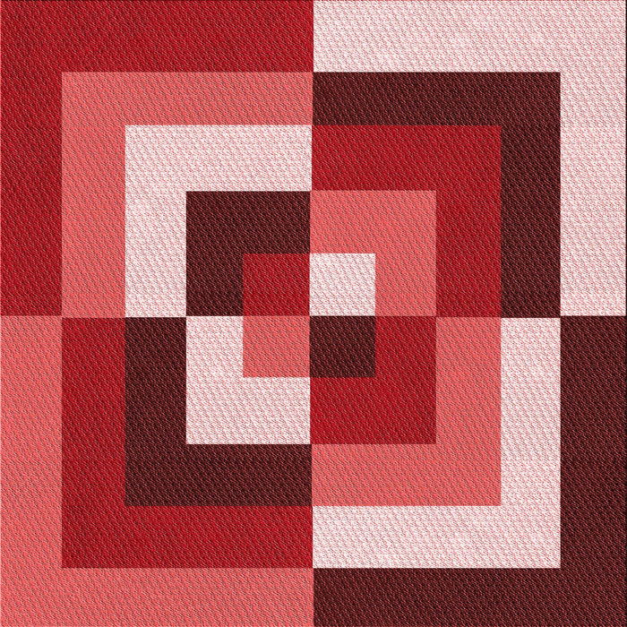 Round Machine Washable Transitional Pastel Red Pink Rug, wshpat1798rd