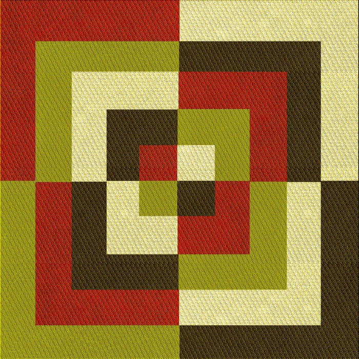 Round Patterned Metallic Gold Rug, pat1798yw