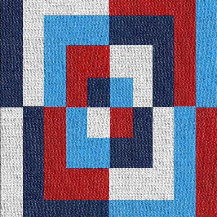 Patterned Denim Blue Novelty Rug, pat1798