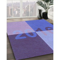 Patterned Slate Blue Rug, pat1799blu