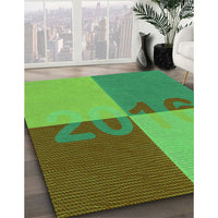 Patterned Seaweed Green Rug, pat1799grn