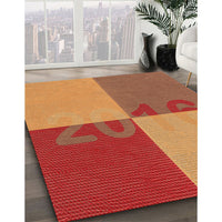 Patterned Orange Rug, pat1799org