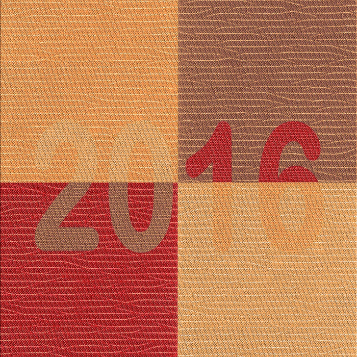 Patterned Orange Rug, pat1799org