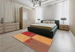 Patterned Orange Rug in a Bedroom, pat1799org