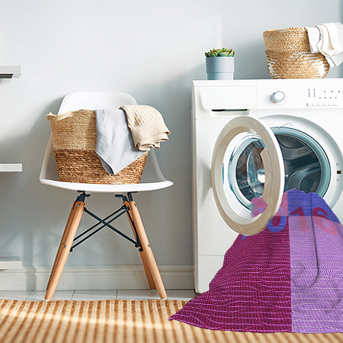 Machine Washable Transitional Purple Rug in a Washing Machine, wshpat1799pur