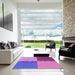 Machine Washable Transitional Purple Rug in a Kitchen, wshpat1799pur