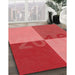 Machine Washable Transitional Red Rug in a Family Room, wshpat1799rd