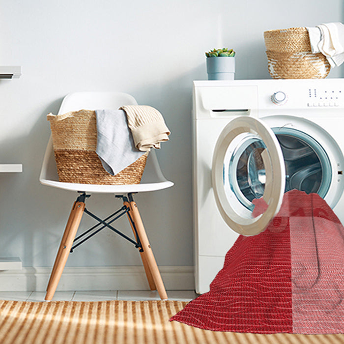 Machine Washable Transitional Red Rug in a Washing Machine, wshpat1799rd