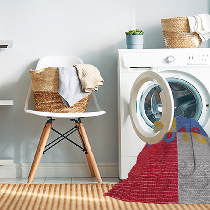 Machine Washable Transitional Dark Raspberry Purple Rug in a Washing Machine, wshpat1799