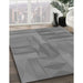 Machine Washable Transitional Gray Rug in a Family Room, wshpat18gry