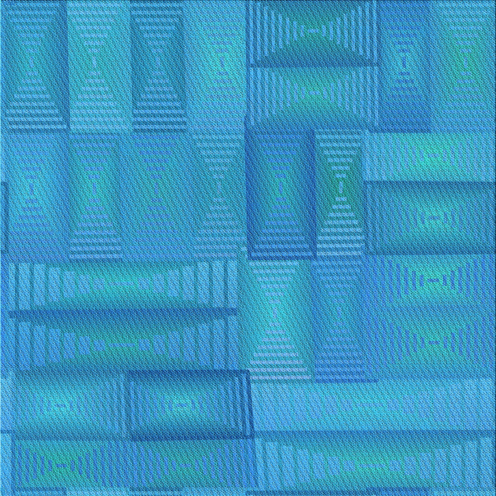 Round Machine Washable Transitional Neon Blue Rug, wshpat18lblu