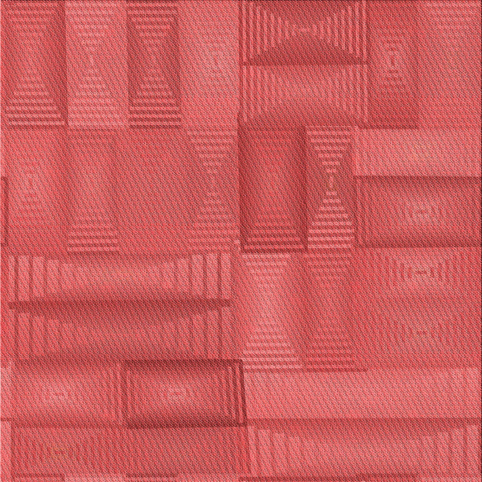 Round Patterned Red Rug, pat18rd