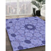 Machine Washable Transitional Slate Blue Rug in a Family Room, wshpat180blu