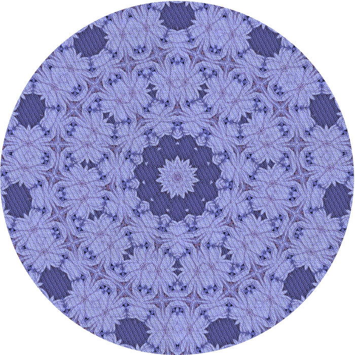 Square Patterned Slate Blue Rug, pat180blu