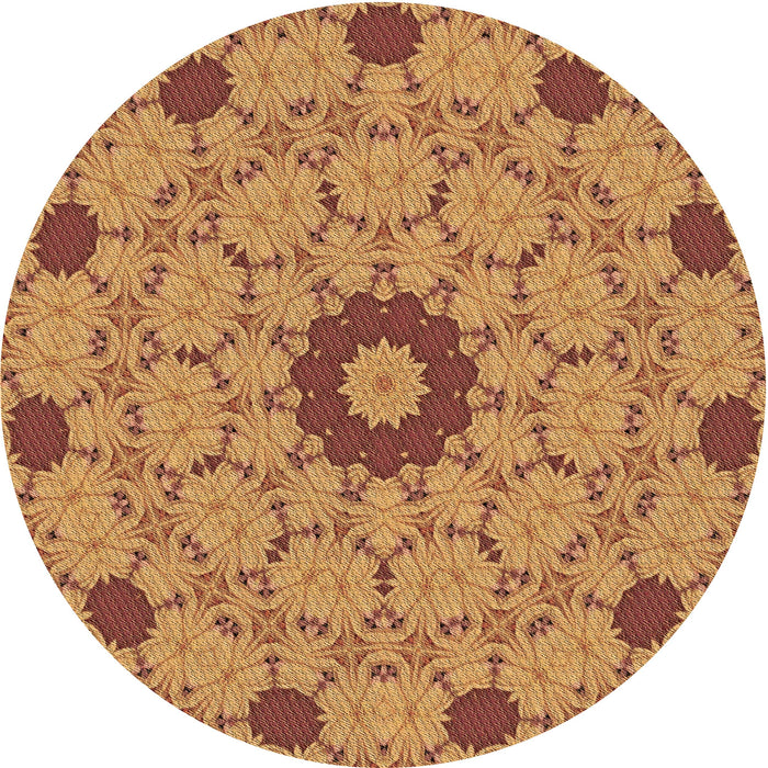 Square Patterned Mahogany Brown Rug, pat180brn