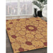 Machine Washable Transitional Mahogany Brown Rug in a Family Room, wshpat180brn