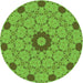 Square Patterned Bright Green Rug, pat180grn