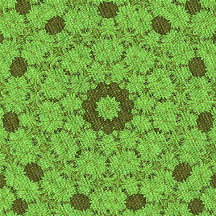Round Patterned Bright Green Rug, pat180grn