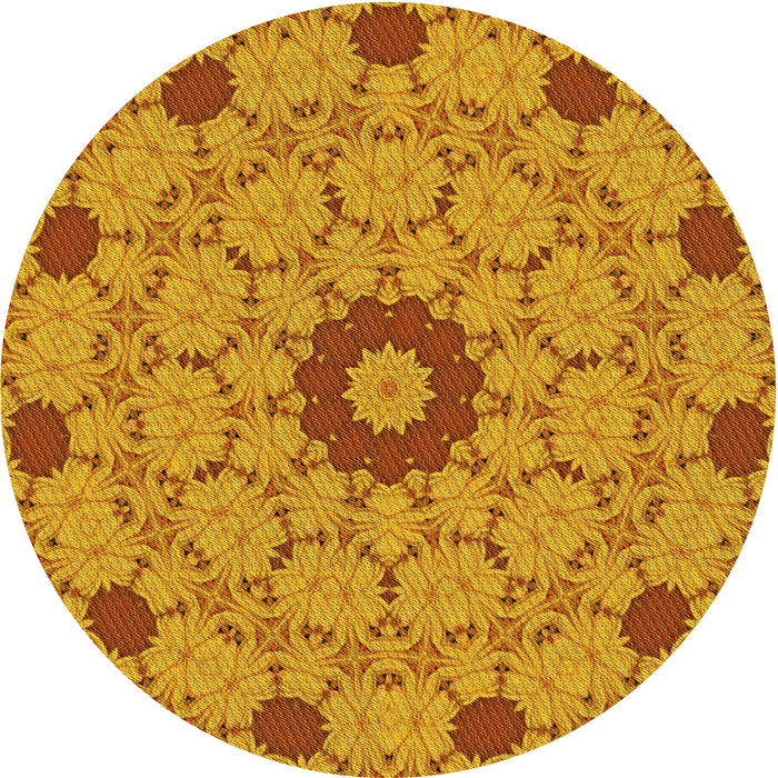 Square Machine Washable Transitional Orange Red Orange Rug in a Living Room, wshpat180yw