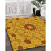 Machine Washable Transitional Orange Red Orange Rug in a Family Room, wshpat180yw