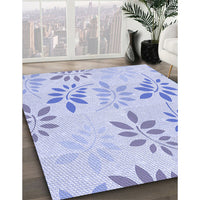 Patterned Lavender Blue Rug, pat1800blu