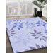 Patterned Lavender Blue Rug in Family Room, pat1800blu