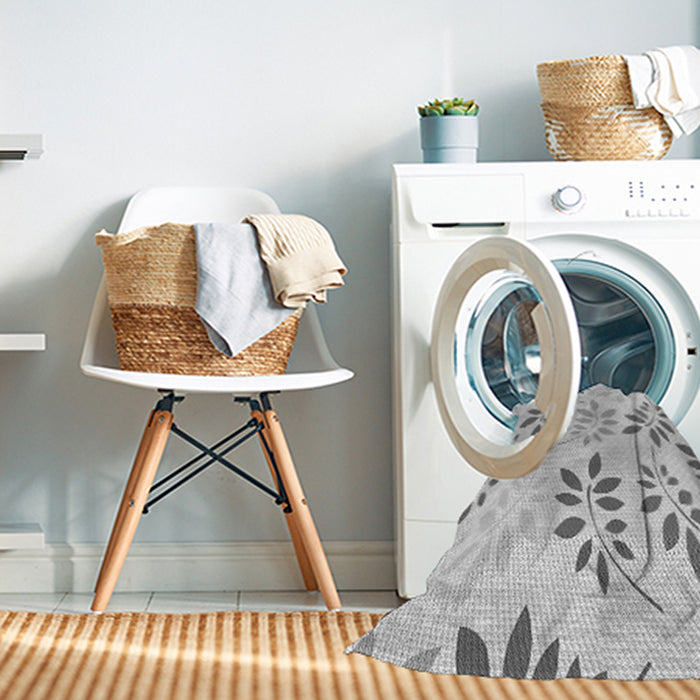 Machine Washable Transitional Platinum Gray Rug in a Washing Machine, wshpat1800gry