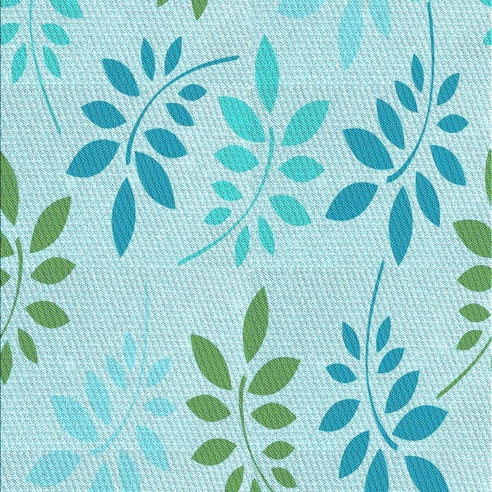 Patterned Medium Turquoise Green Rug, pat1800lblu