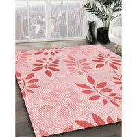 Patterned Light Rose Pink Rug, pat1800rd