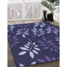 Machine Washable Transitional Periwinkle Purple Rug in a Family Room, wshpat1801blu