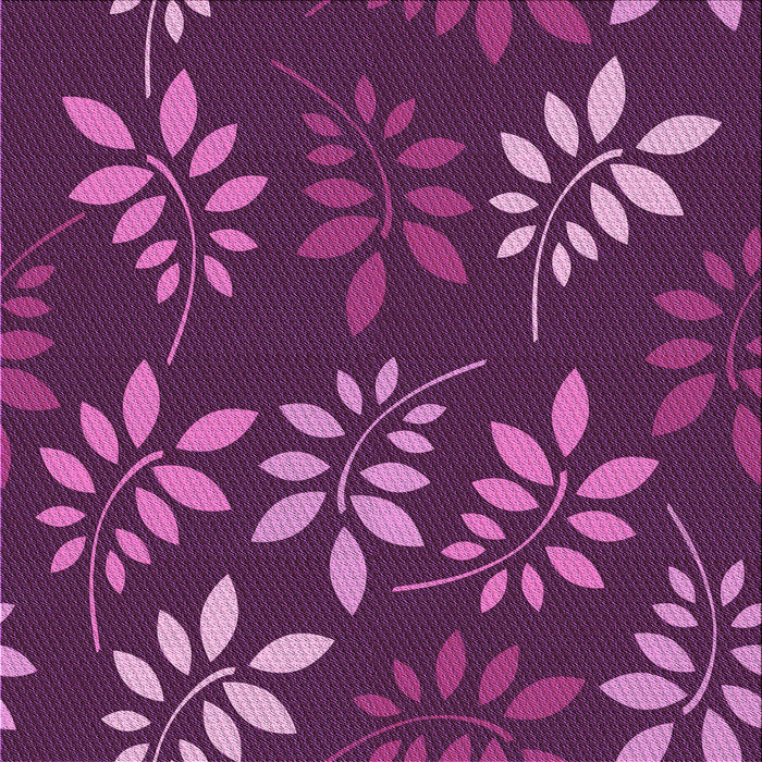 Round Patterned Orchid Purple Rug, pat1801pur