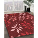 Machine Washable Transitional Red Rug in a Family Room, wshpat1801rd