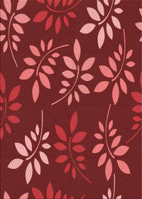 Machine Washable Transitional Red Rug, wshpat1801rd