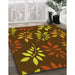 Machine Washable Transitional Maroon Red Rug in a Family Room, wshpat1801yw