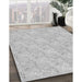 Machine Washable Transitional Dark Gray Rug in a Family Room, wshpat1802gry