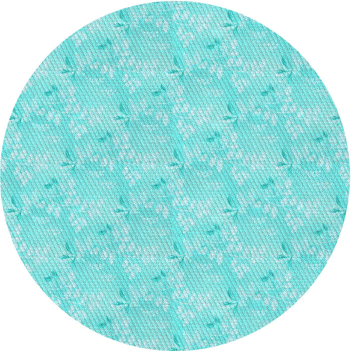 Square Machine Washable Transitional Turquoise Green Rug in a Living Room, wshpat1802lblu
