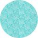 Square Machine Washable Transitional Turquoise Green Rug in a Living Room, wshpat1802lblu