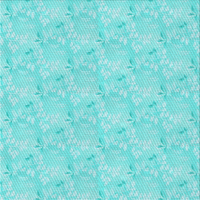 Round Machine Washable Transitional Turquoise Green Rug, wshpat1802lblu