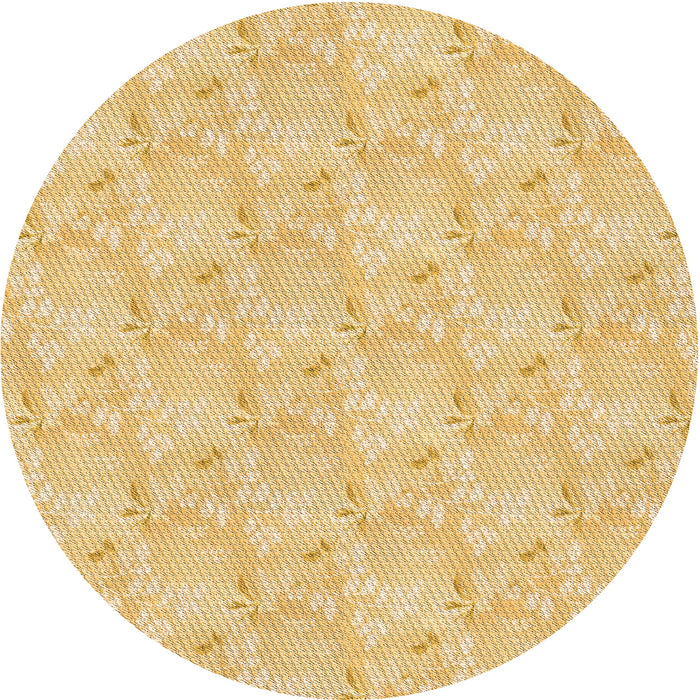 Square Machine Washable Transitional Yellow Rug in a Living Room, wshpat1802org