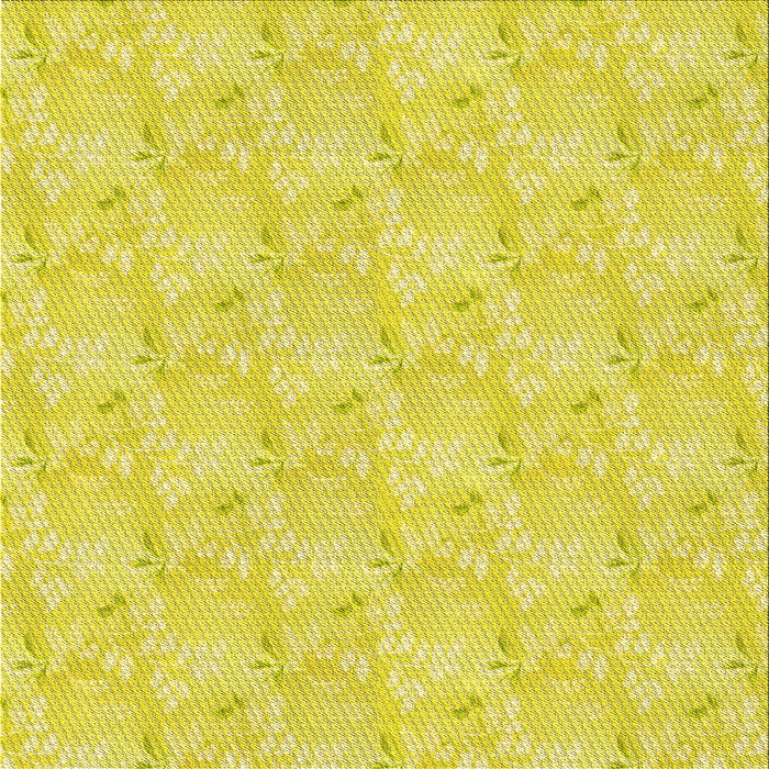 Round Machine Washable Transitional Yellow Rug, wshpat1802yw