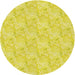 Square Machine Washable Transitional Yellow Rug in a Living Room, wshpat1802yw