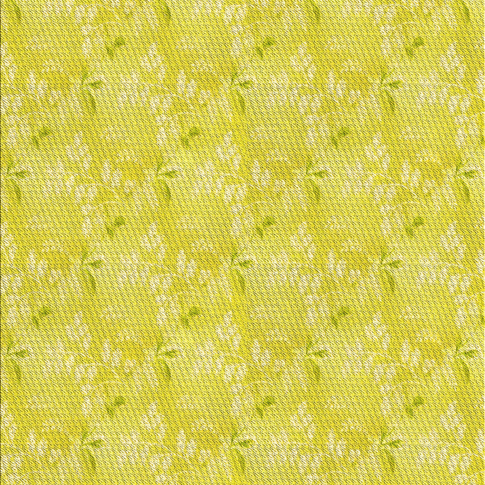 Machine Washable Transitional Yellow Rug, wshpat1802yw