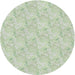 Square Patterned Light Rose Green Abstract Machine Washable Rug, wshpat1802