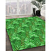 Machine Washable Transitional Green Rug in a Family Room, wshpat1803grn