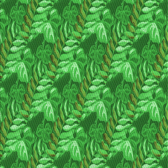 Machine Washable Transitional Green Rug, wshpat1803grn