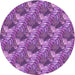 Square Machine Washable Transitional Purple Rug in a Living Room, wshpat1803pur