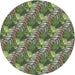 Square Patterned Army Green Abstract Machine Washable Rug, wshpat1803