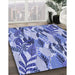 Machine Washable Transitional Jeans Blue Rug in a Family Room, wshpat1804blu