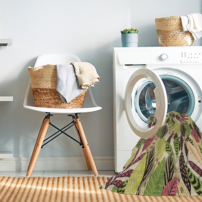 Machine Washable Transitional Metallic Gold Rug in a Washing Machine, wshpat1804brn